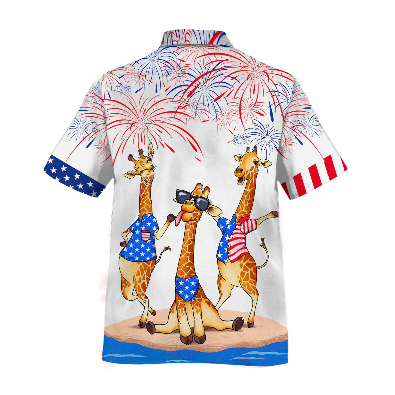 Giraffe Hawaiian Shirt For Independence
