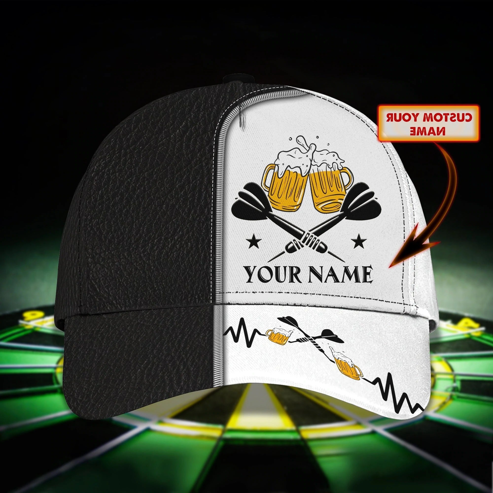 Personalized Dart Baseball Cap Full Printing/ Dart Hat For Men And Woman/ To My Friend Darter Cap Hat/ Darter Cap