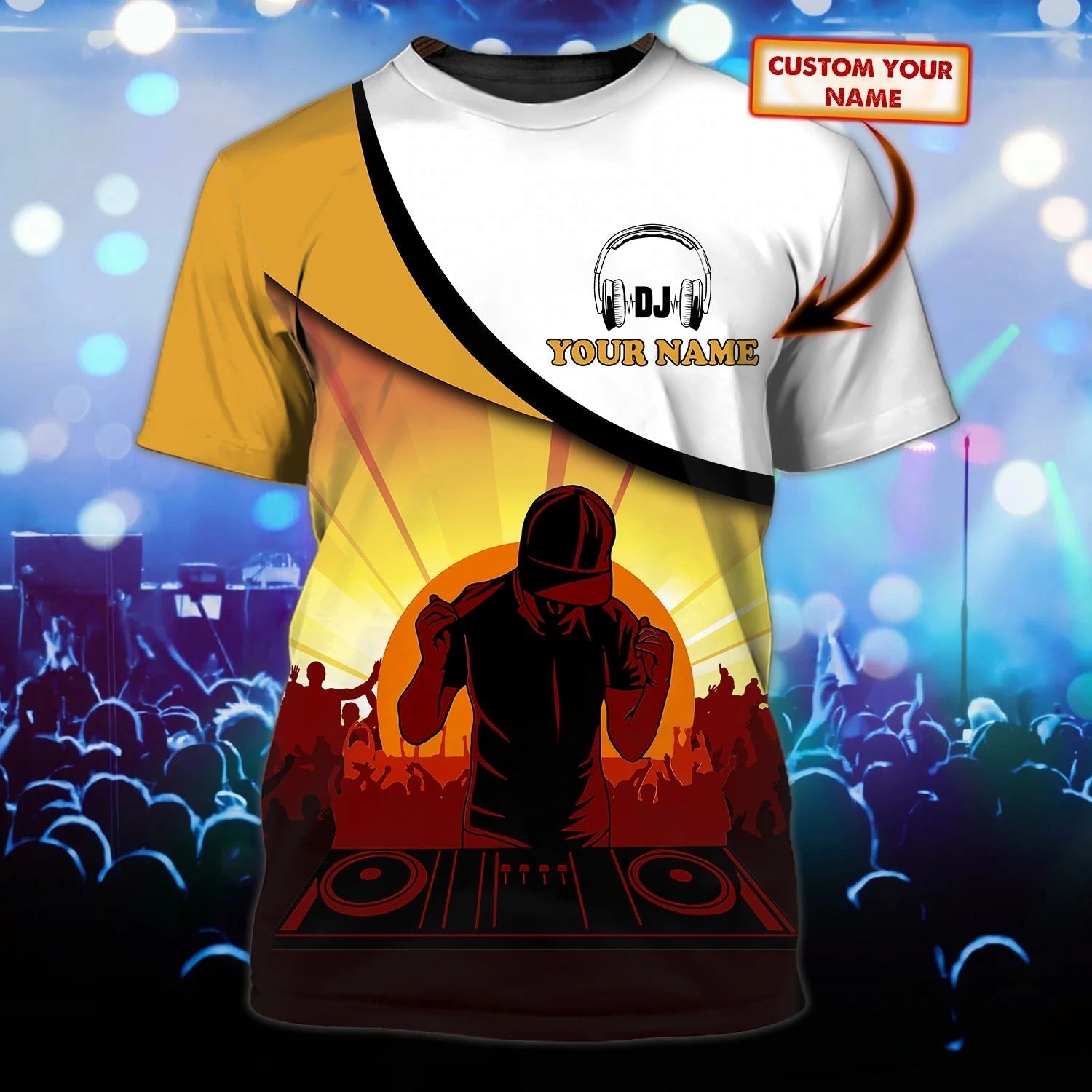 Custom A Dj T Shirt For Her/ To My Wife Dj Gifts/ Deejay T Shirt All Over Print/ Music Party Shirts
