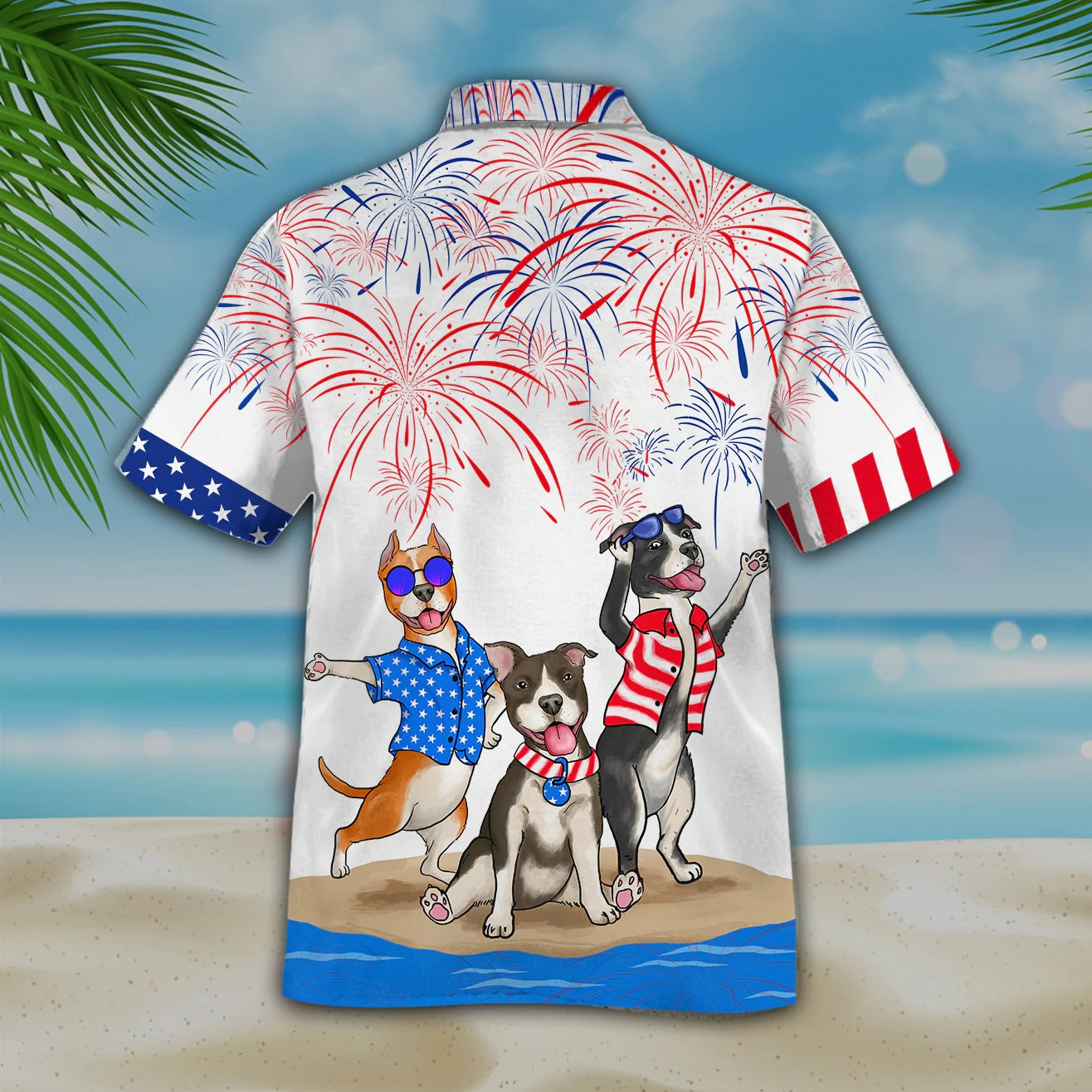 American Staffordshire Terrier Shirts/ Independence Day Is Coming Aloha Summer Beach Shirts/ American Pride Happy 4Th Of July Shirt