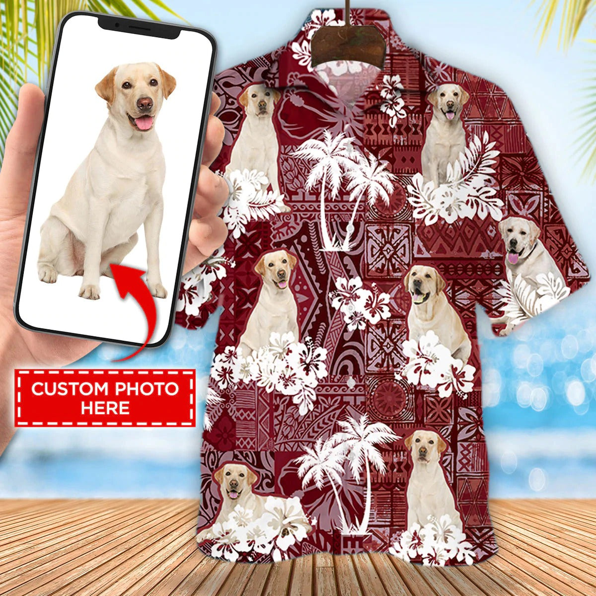 Customized Photo Dog Cat In Hawaiian Shirt For Men And Woman/ Best Gift To Pet Lovers