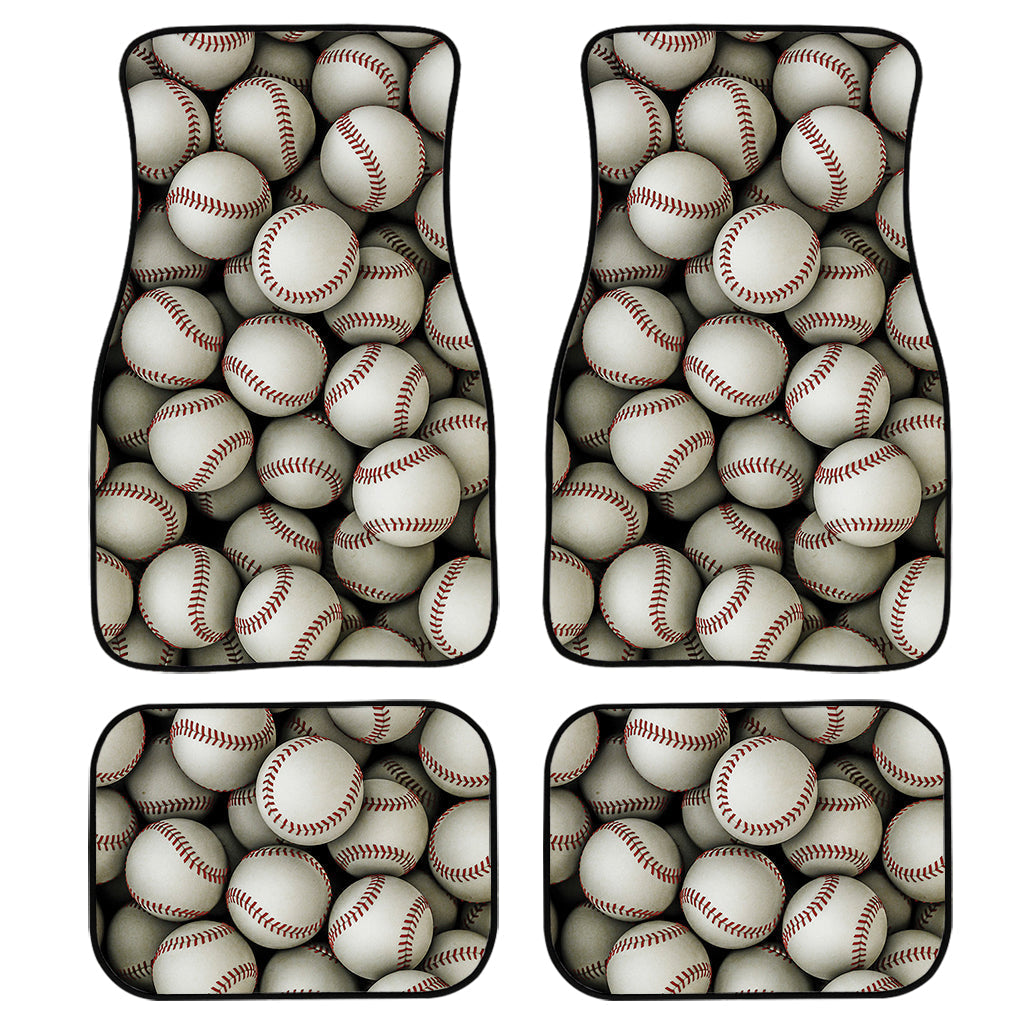 Baseballs 3D Print Front And Back Car Floor Mats/ Front Car Mat