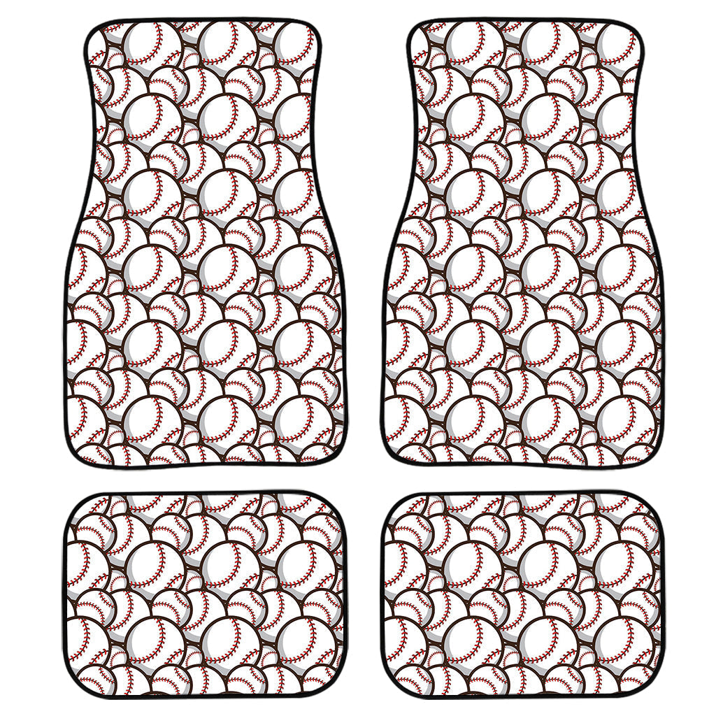 Baseballs Pattern Print Front And Back Car Floor Mats/ Front Car Mat