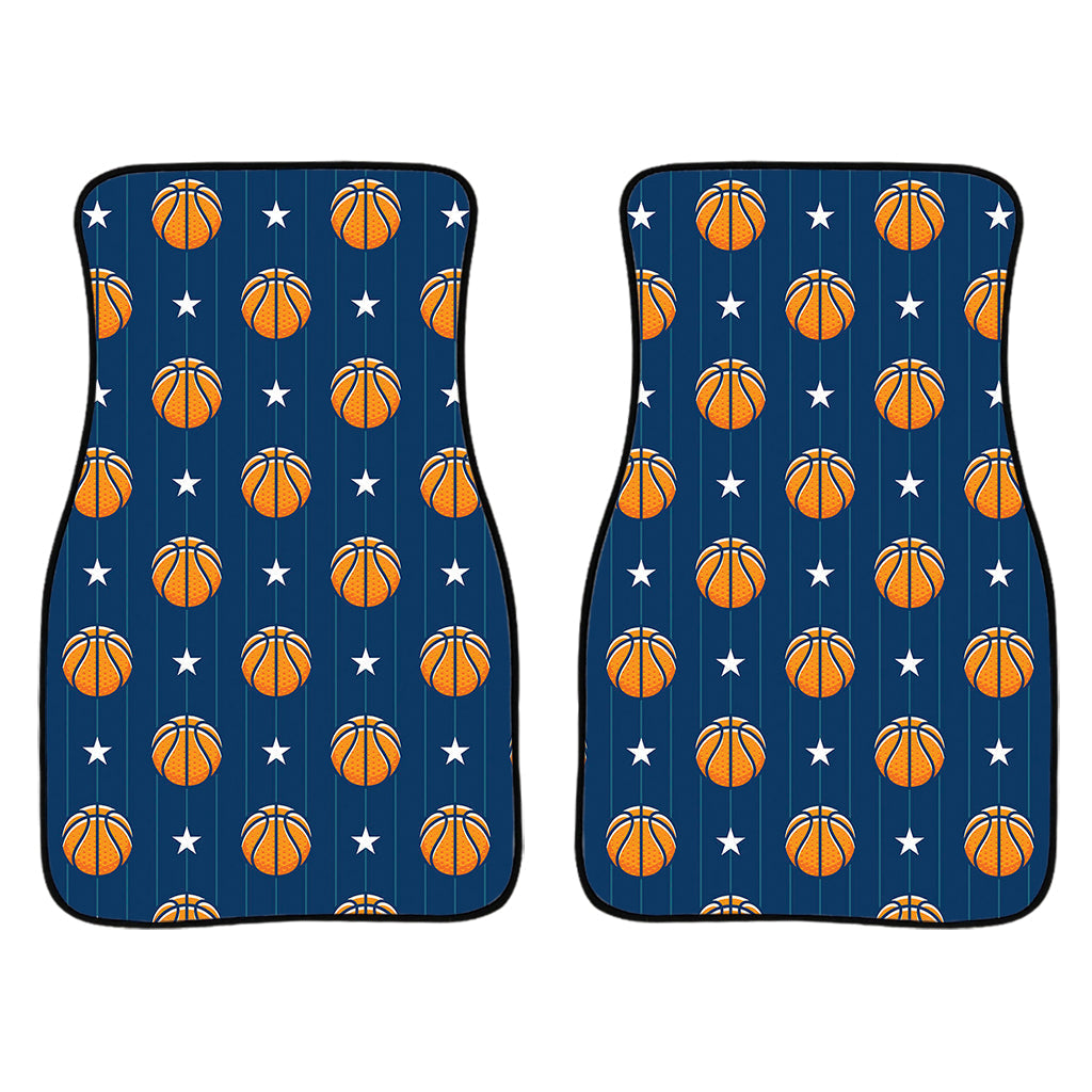 Basketball And Star Pattern Print Front And Back Car Floor Mats/ Front Car Mat