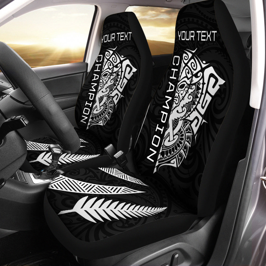 Custom New Zealand Rugby Car Seat Covers Haka All Black mix Ta Moko