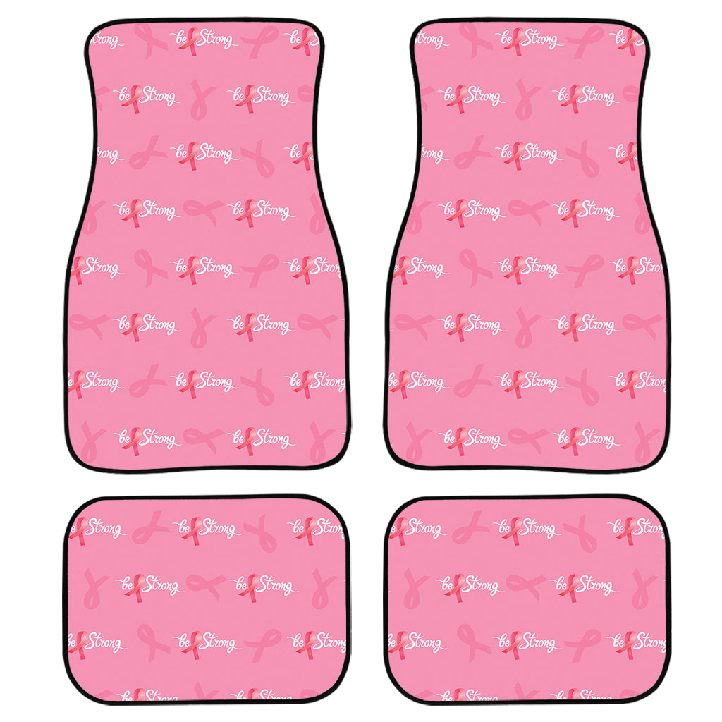 Be Strong Breast Cancer Pattern Print Front And Back Car Floor Mats/ Front Car Mat