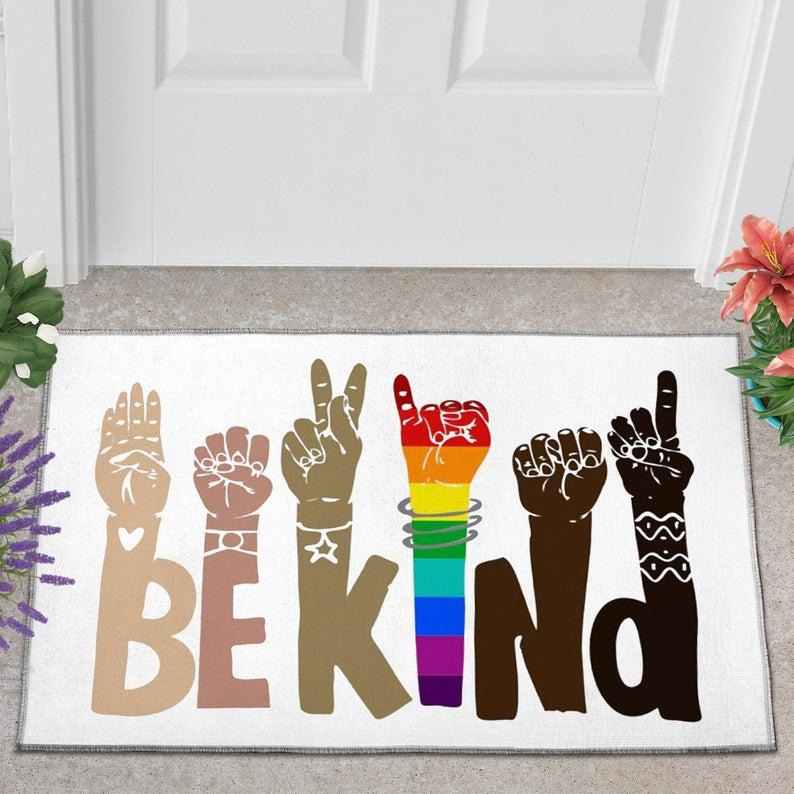 Pride Lgbt Door Mat Be Kind Doormat/ Pride Doormat/ Black Lives Matter Doormat