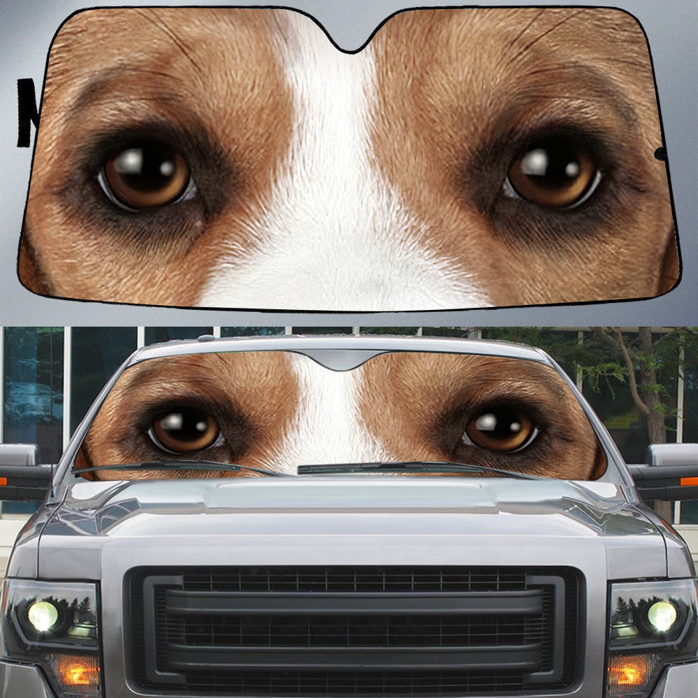 Beagle''s Eyes Beautiful Dog Eyes Car Sunshade Cover Auto Windshield