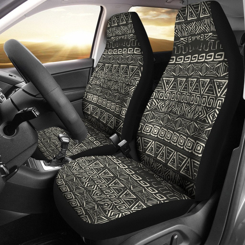 Beige Aztec Pattern Print Universal Fit Car Seat Covers