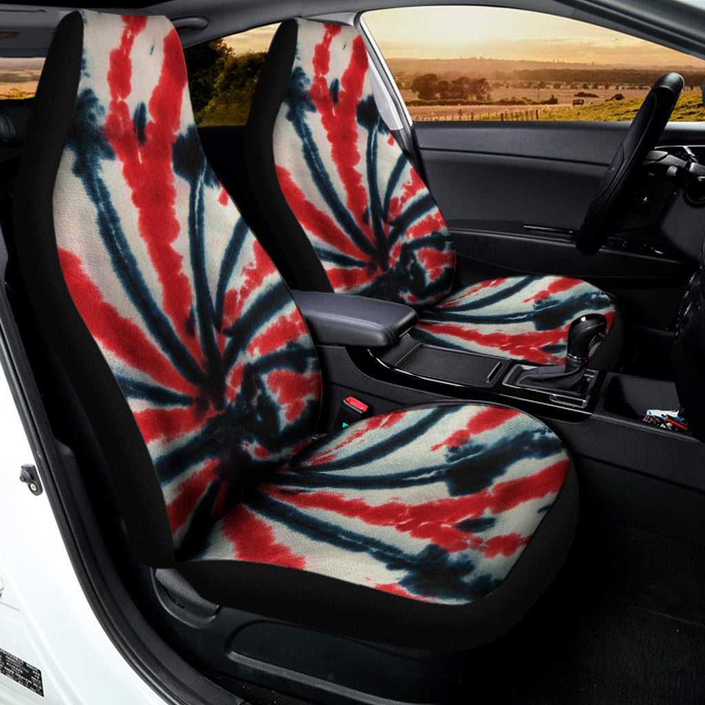 Black And Red Spider Tie Dye Print Universal Fit Car Seat Covers
