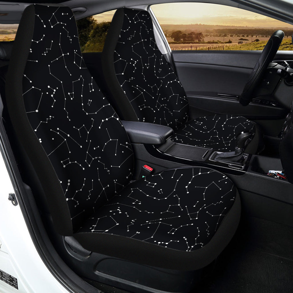 Black And White Constellation Print Universal Fit Car Seat Covers