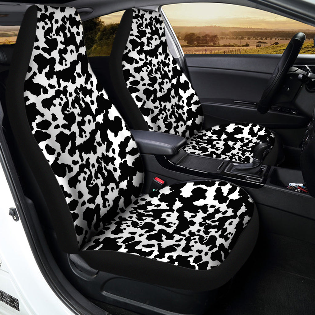 Black And White Cow Pattern Print Universal Fit Car Seat Covers