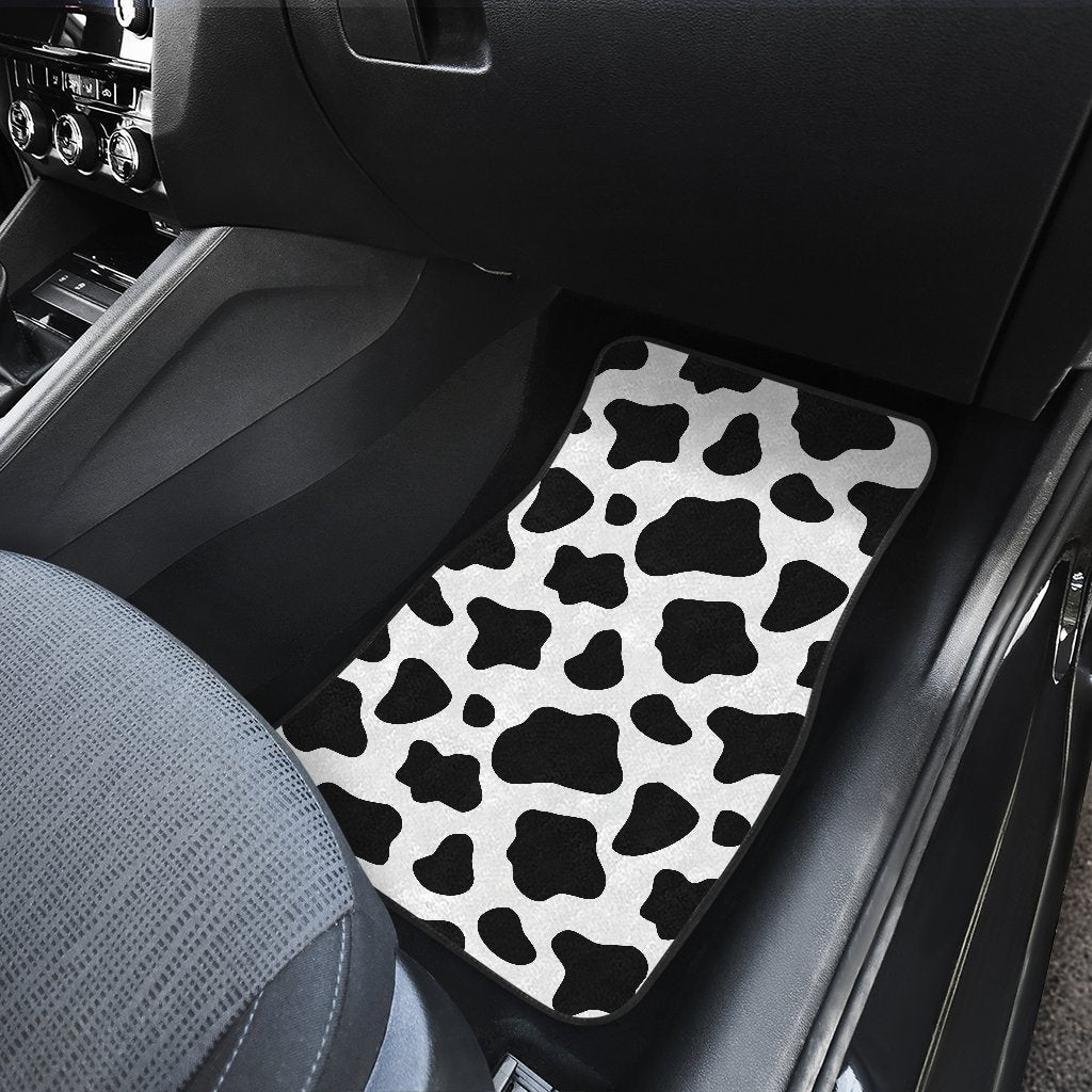 Black And White Cow Print Front And Back Car Floor Mats/ Front Car Mat