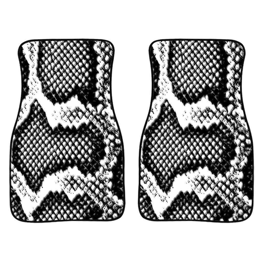 Black And White Snakeskin Print Front And Back Car Floor Mats/ Front Car Mat