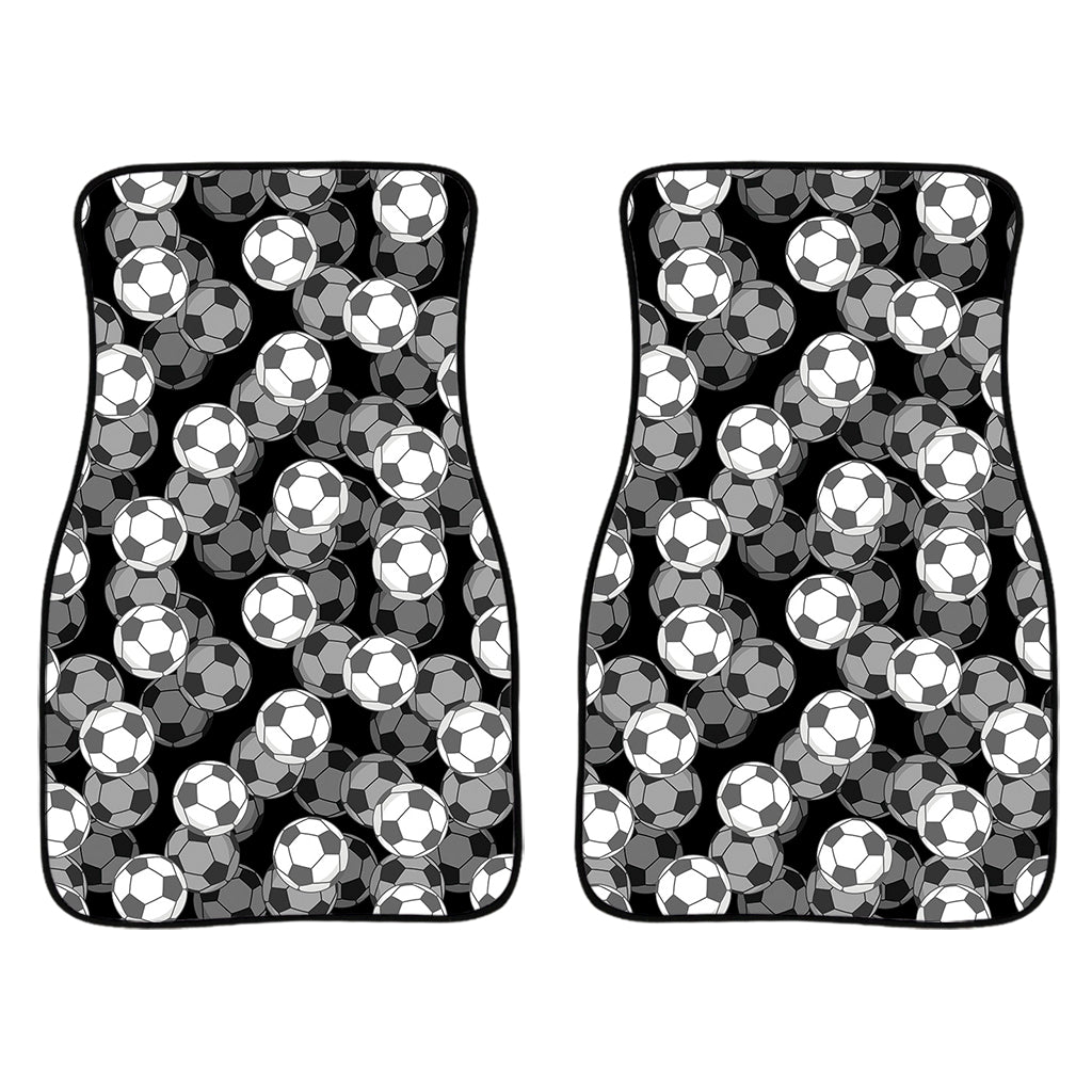 Black And White Soccer Ball Print Front And Back Car Floor Mats/ Front Car Mat