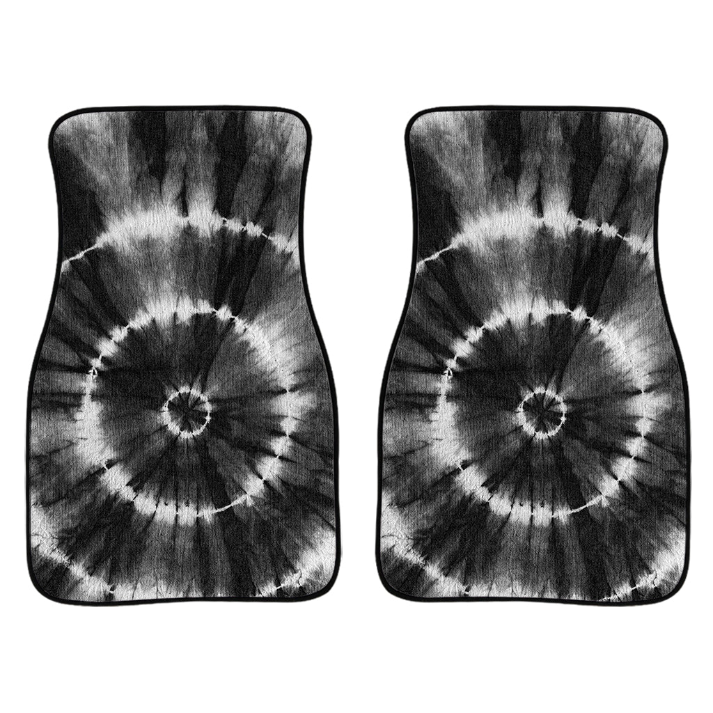 Black And White Tie Dye Print Front And Back Car Floor Mats/ Front Car Mat