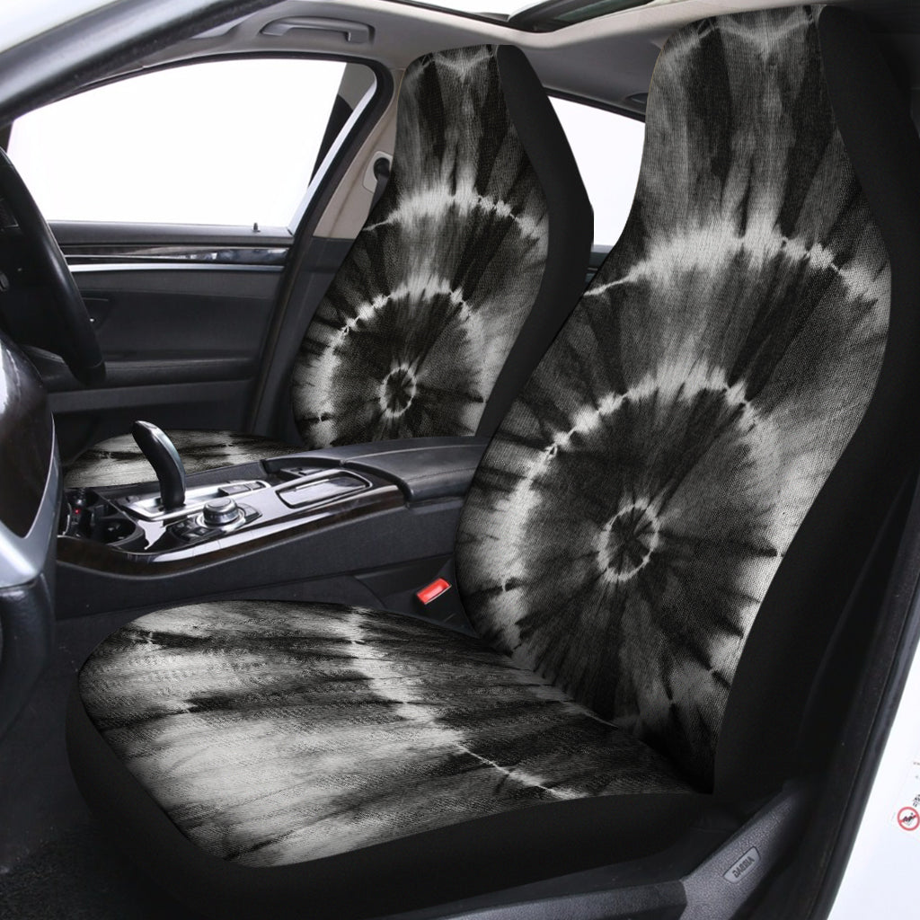 Black And White Tie Dye Print Universal Fit Car Seat Covers