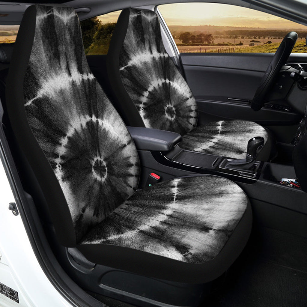 Black And White Tie Dye Print Universal Fit Car Seat Covers