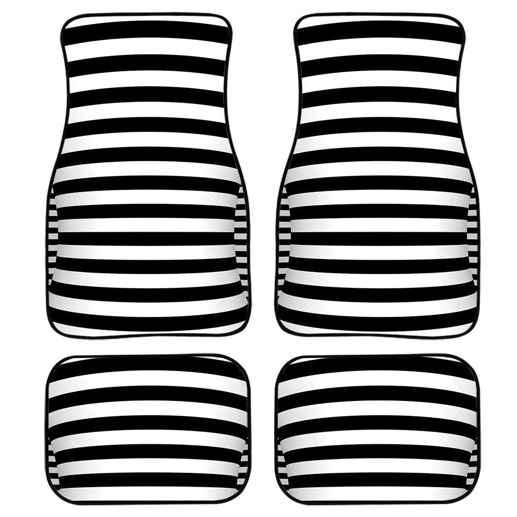 Black And White Torus Illusion Print Front And Back Car Floor Mats/ Front Car Mat