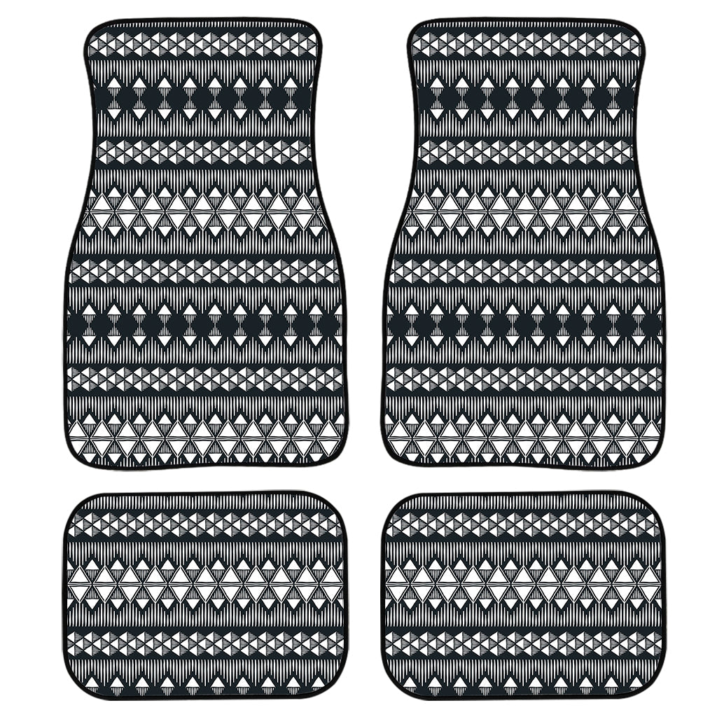 Black And White Tribal Geometric Print Front And Back Car Floor Mats/ Front Car Mat