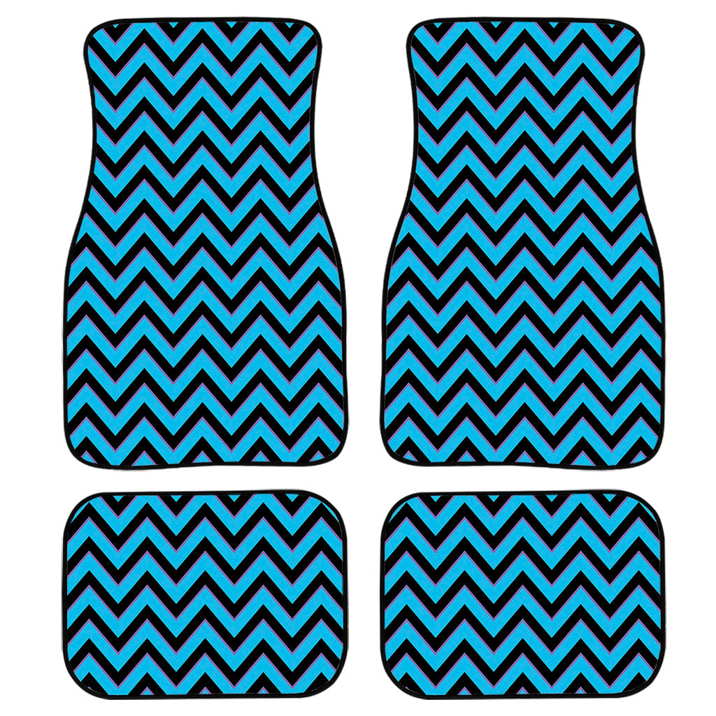 Black Blue And Purple Chevron Print Front And Back Car Floor Mats/ Front Car Mat