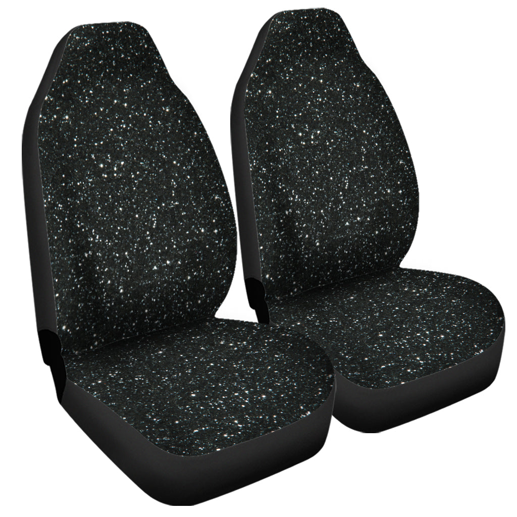 Black Glitter Texture Print Universal Fit Car Seat Covers