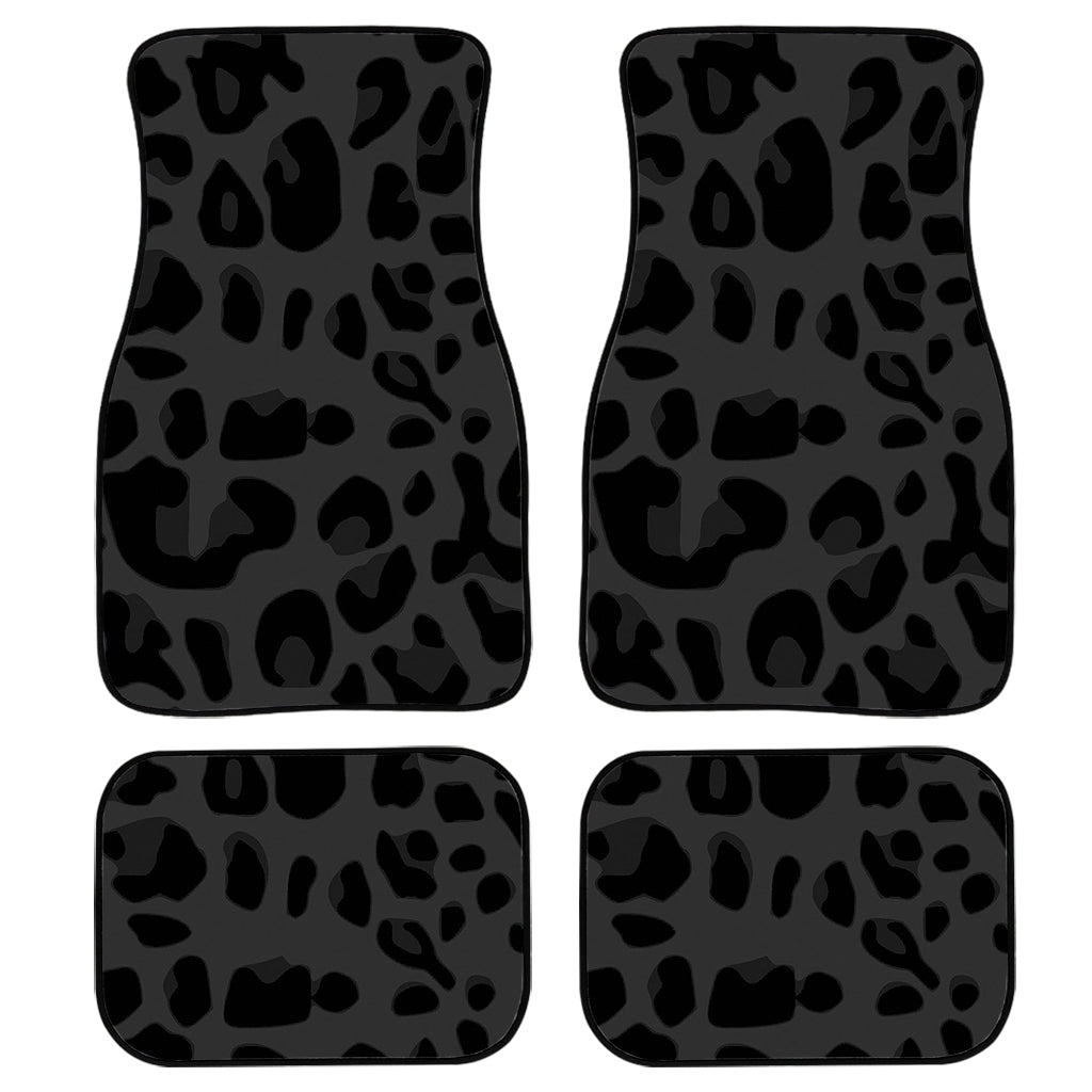 Black Leopard Print Front And Back Car Floor Mats/ Front Car Mat