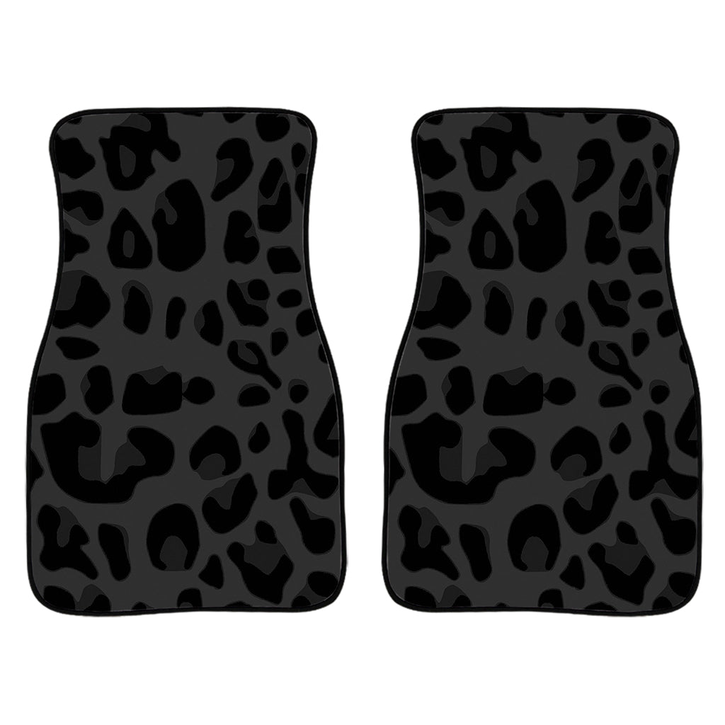Black Leopard Print Front And Back Car Floor Mats/ Front Car Mat