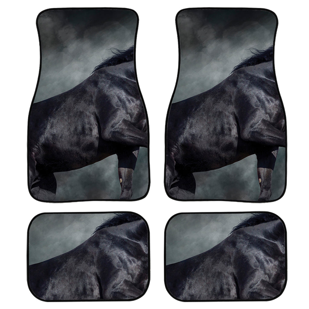 Black Stallion Horse Print Front And Back Car Floor Mats/ Front Car Mat