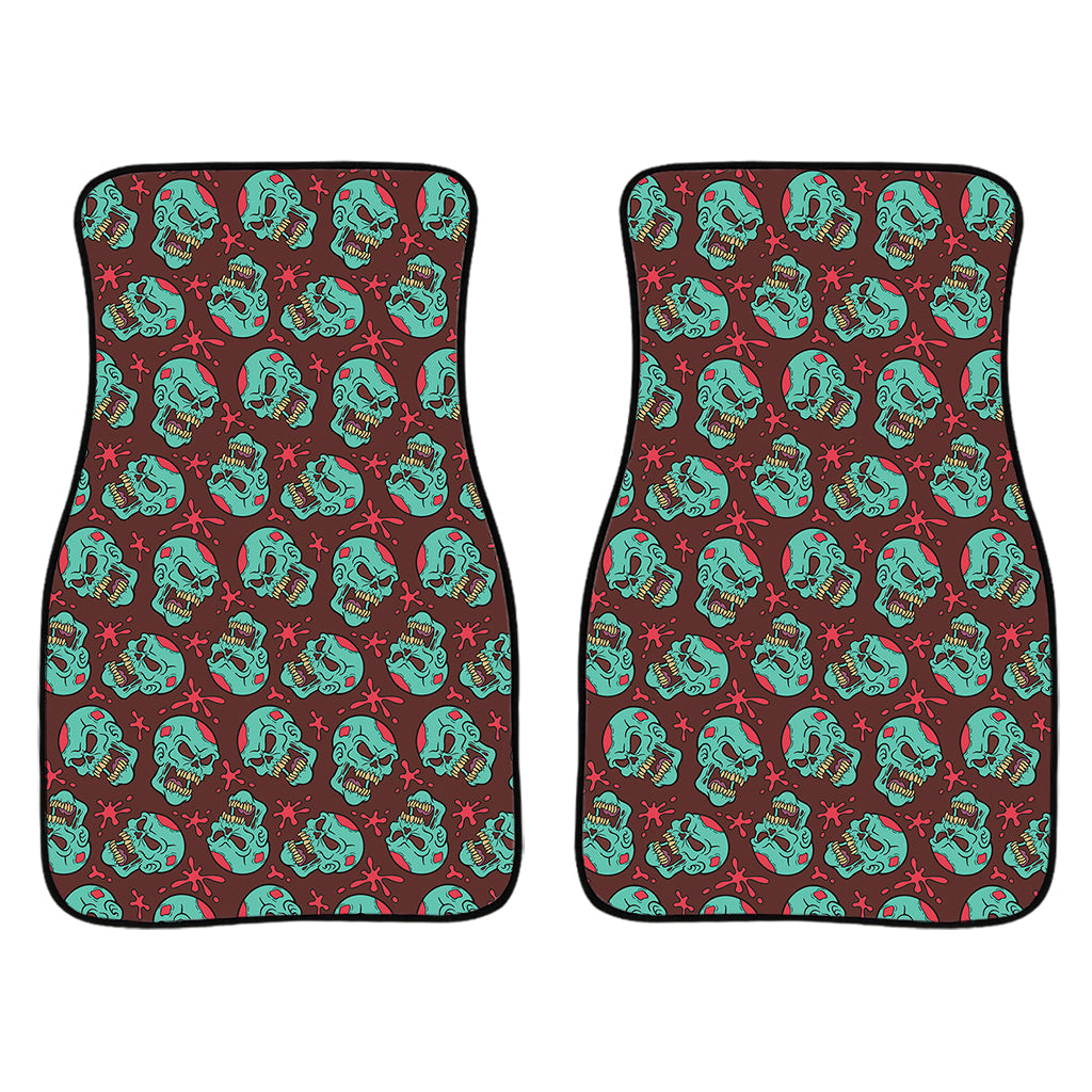 Bloody Zombie Pattern Print Front And Back Car Floor Mats/ Front Car Mat