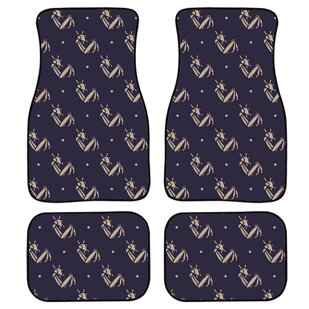 Blue And Beige Mantis Pattern Print Front And Back Car Floor Mats/ Front Car Mat