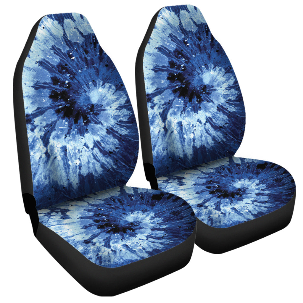Blue And Black Tie Dye Print Universal Fit Car Seat Covers