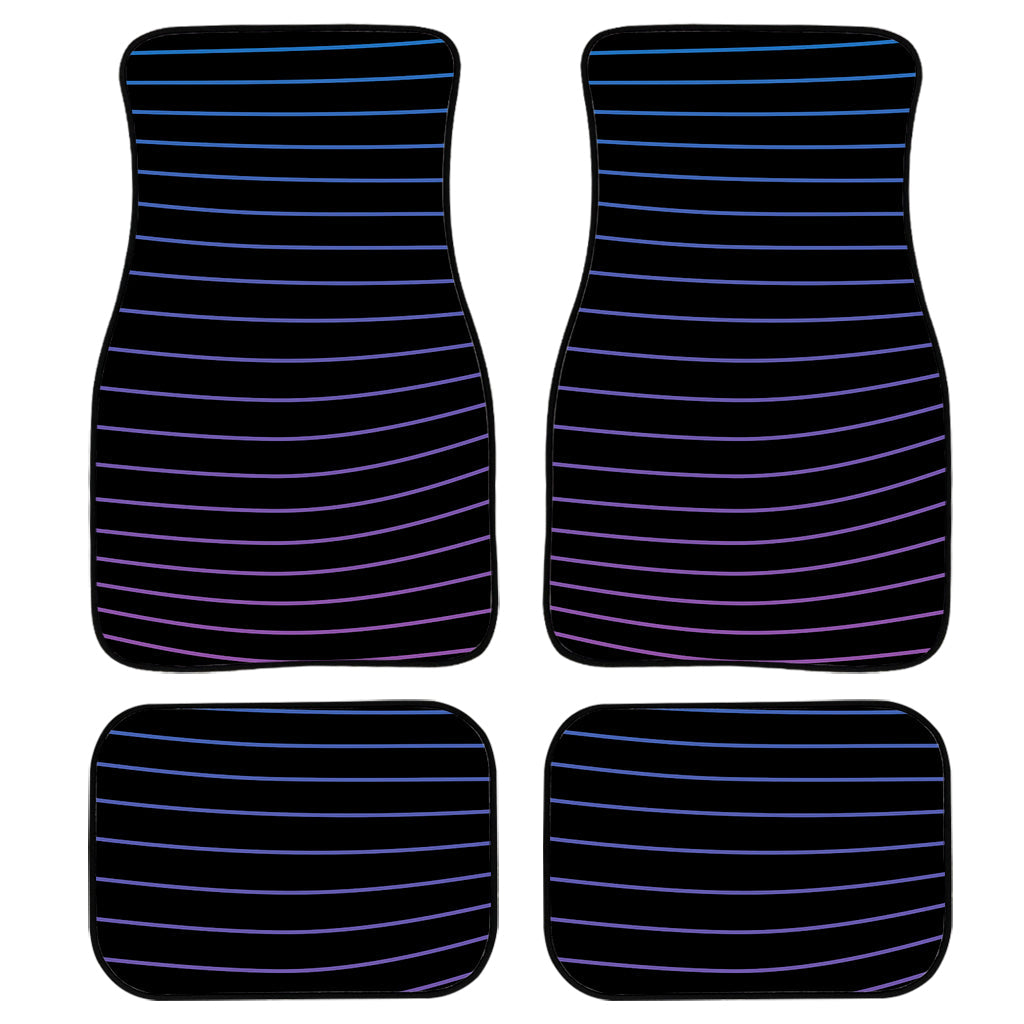 Blue And Purple Edm Wave Print Front And Back Car Floor Mats/ Front Car Mat