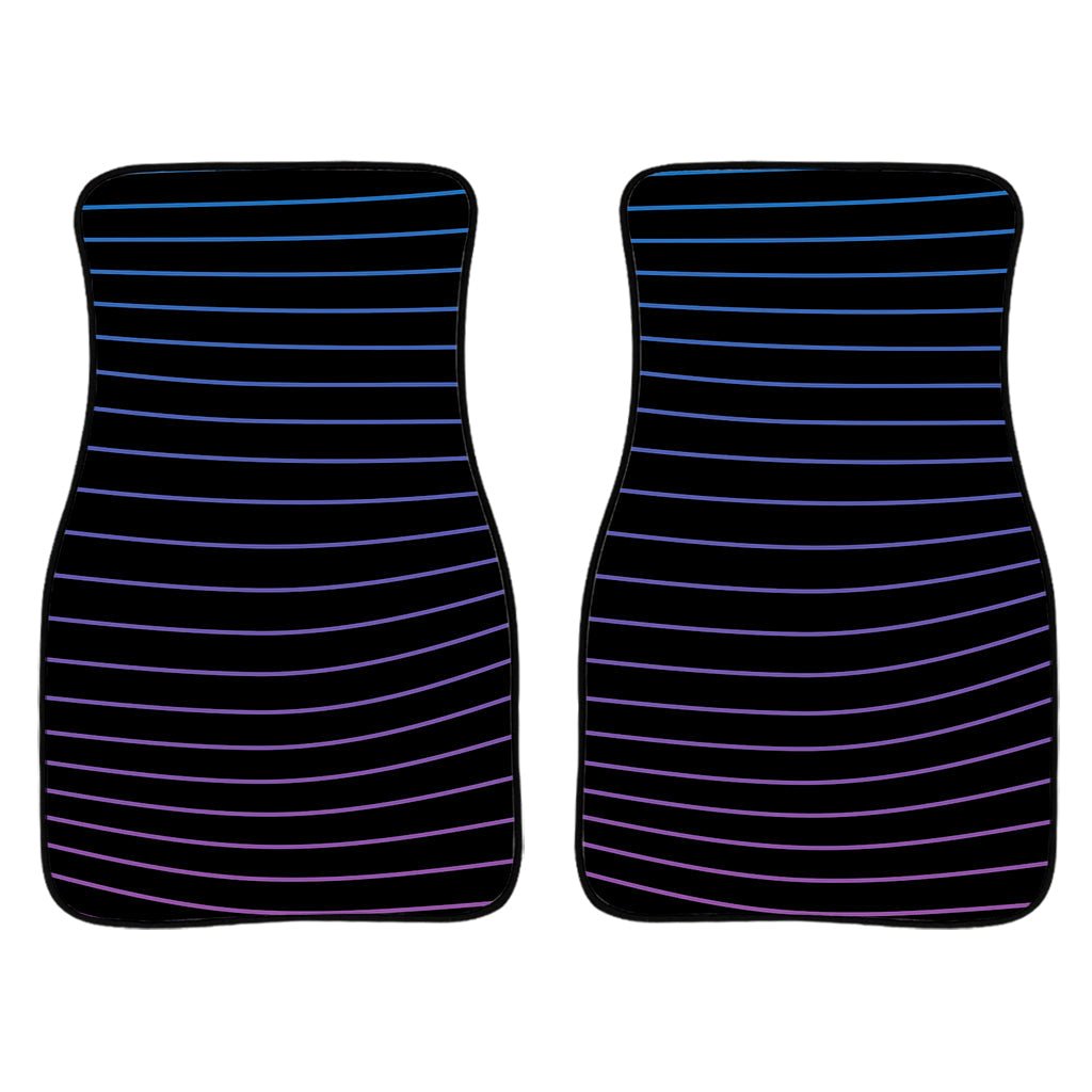 Blue And Purple Edm Wave Print Front And Back Car Floor Mats/ Front Car Mat