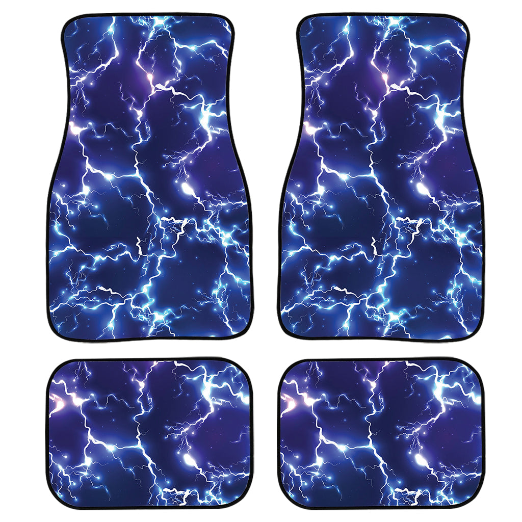 Blue And Purple Lightning Print Front And Back Car Floor Mats/ Front Car Mat