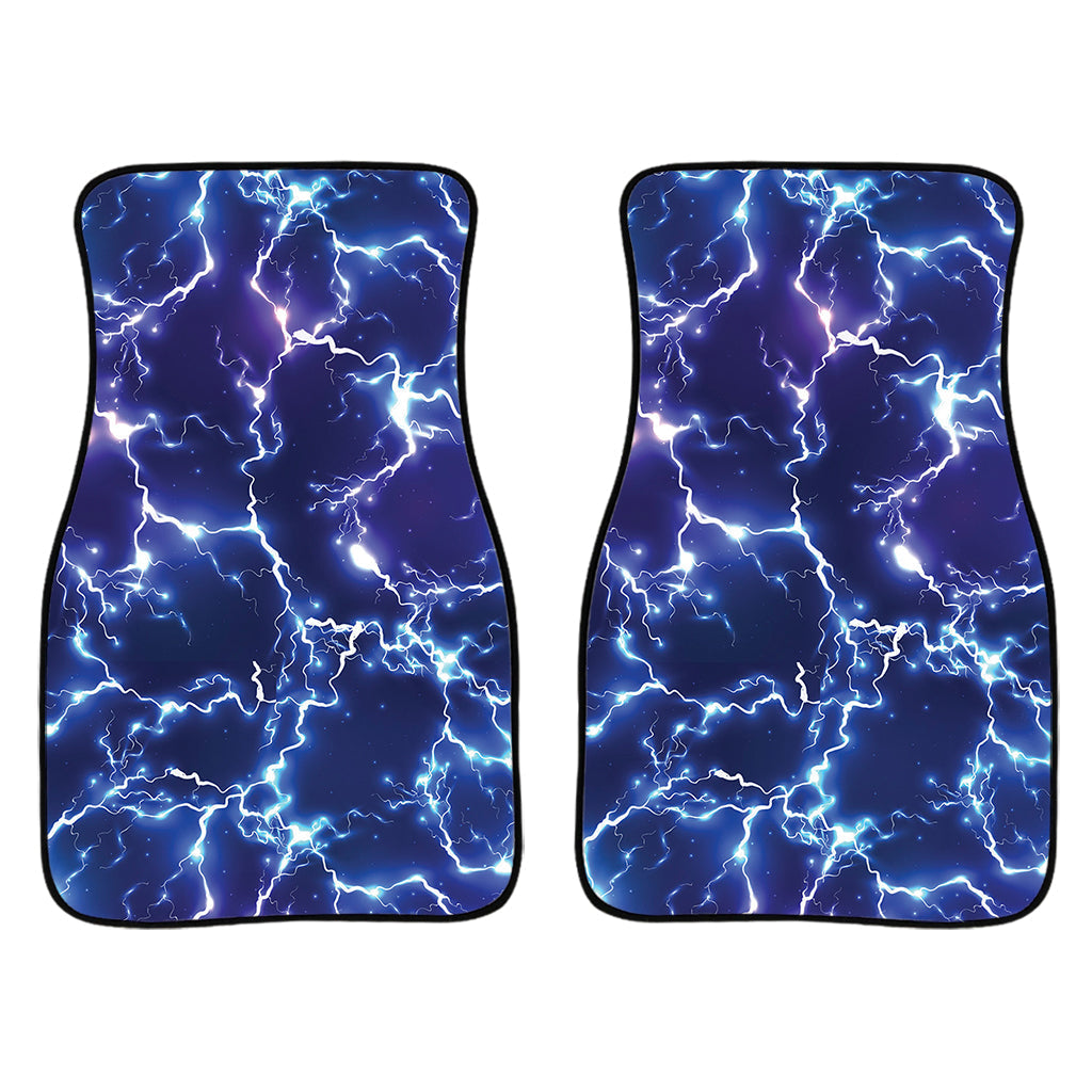 Blue And Purple Lightning Print Front And Back Car Floor Mats/ Front Car Mat