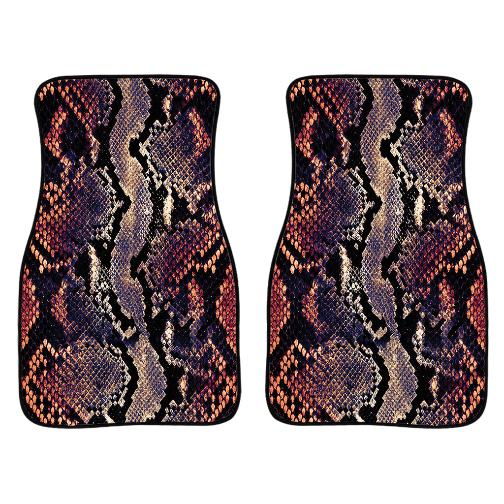 Blue And Red Snakeskin Print Front And Back Car Floor Mats/ Front Car Mat