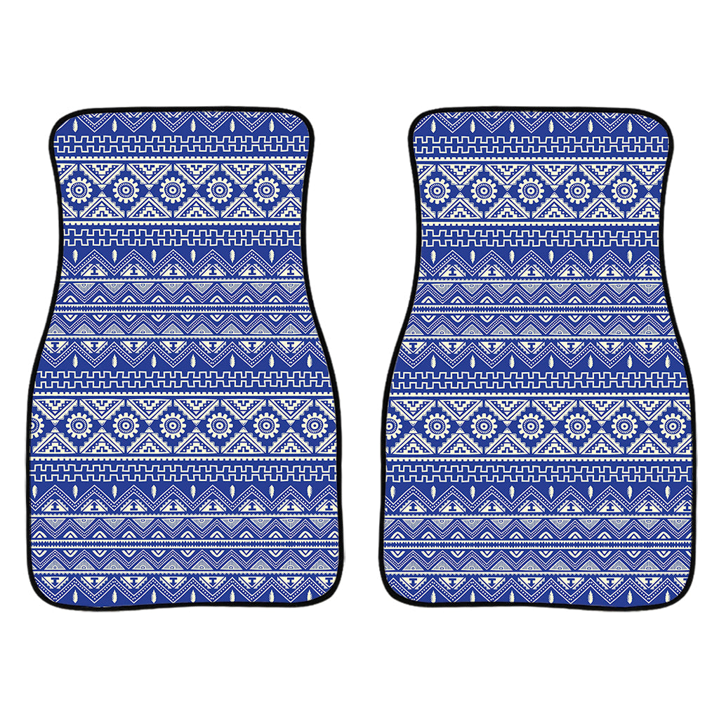 Blue And White African Pattern Print Front And Back Car Floor Mats/ Front Car Mat