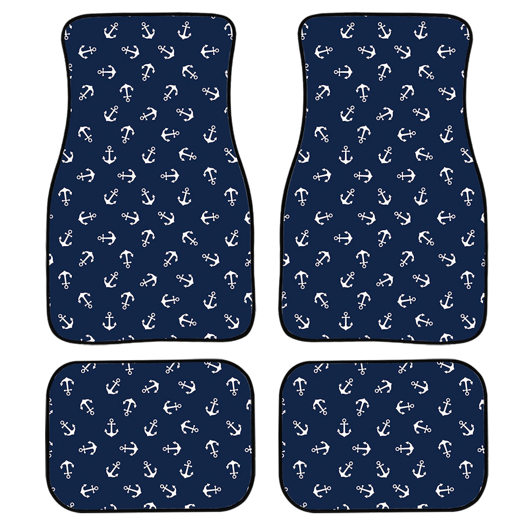 Blue And White Anchor Pattern Print Front And Back Car Floor Mats/ Front Car Mat