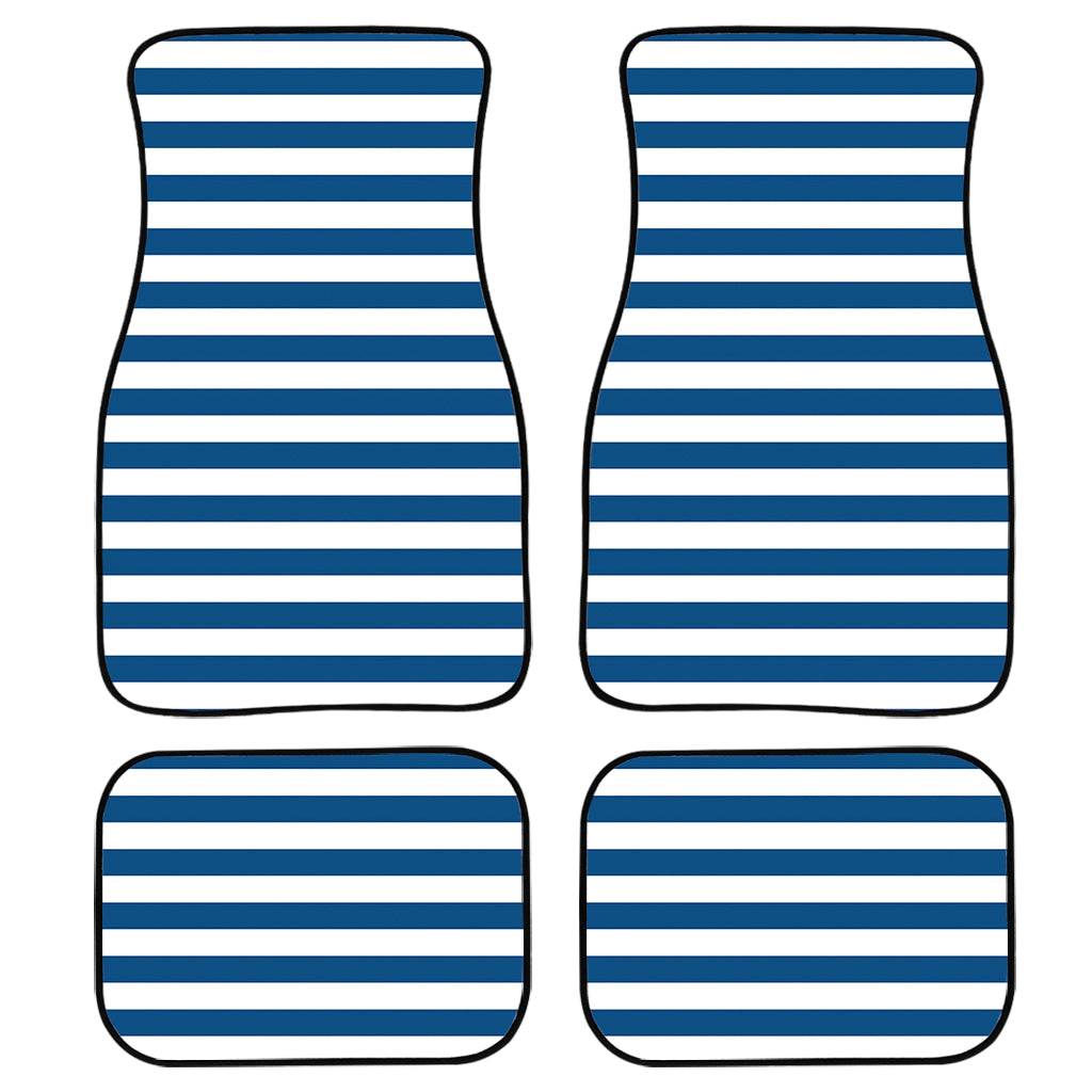 Blue And White Striped Pattern Print Front And Back Car Floor Mats/ Front Car Mat