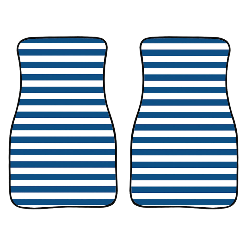 Blue And White Striped Pattern Print Front And Back Car Floor Mats/ Front Car Mat