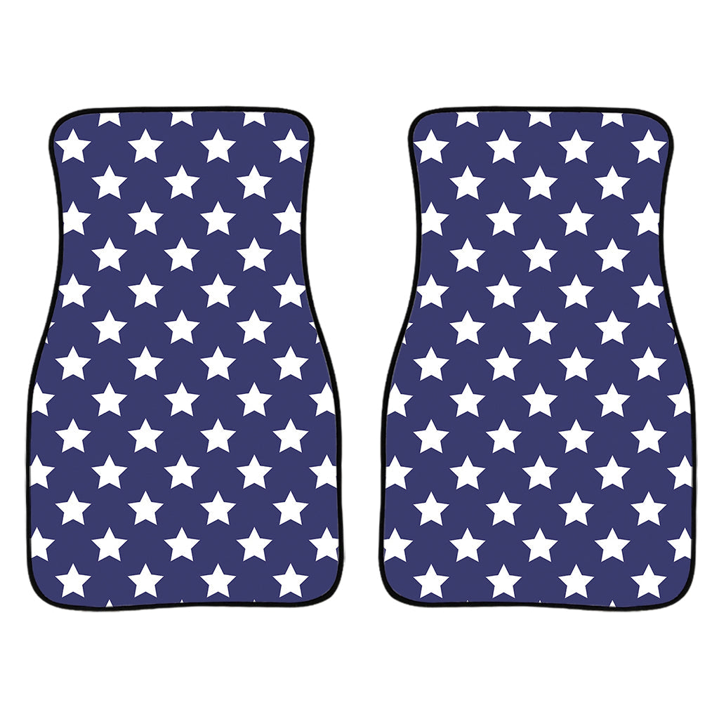 Blue And White Usa Star Pattern Print Front And Back Car Floor Mats/ Front Car Mat