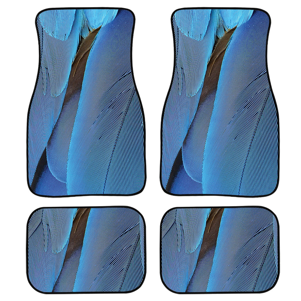 Blue Feather Print Front And Back Car Floor Mats/ Front Car Mat