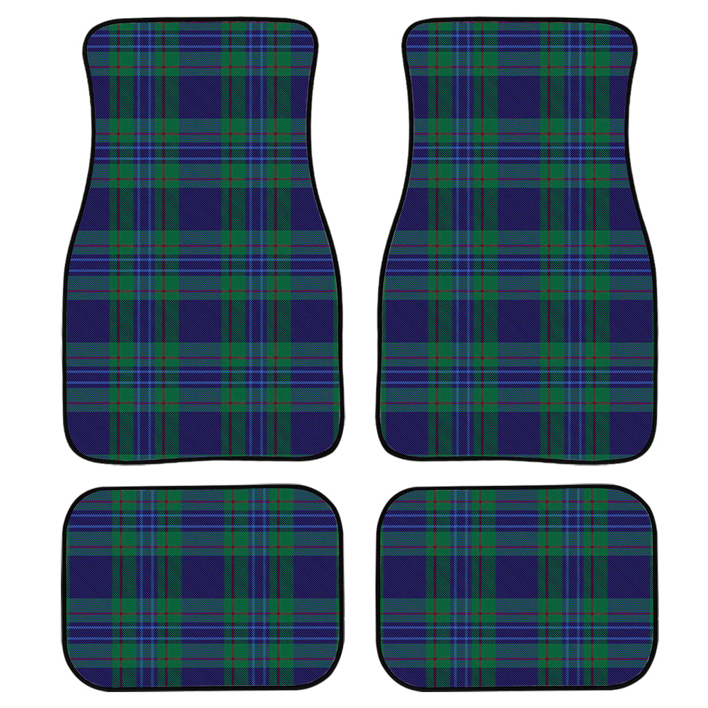 Blue Green And Red Tartan Pattern Print Front And Back Car Floor Mats/ Front Car Mat