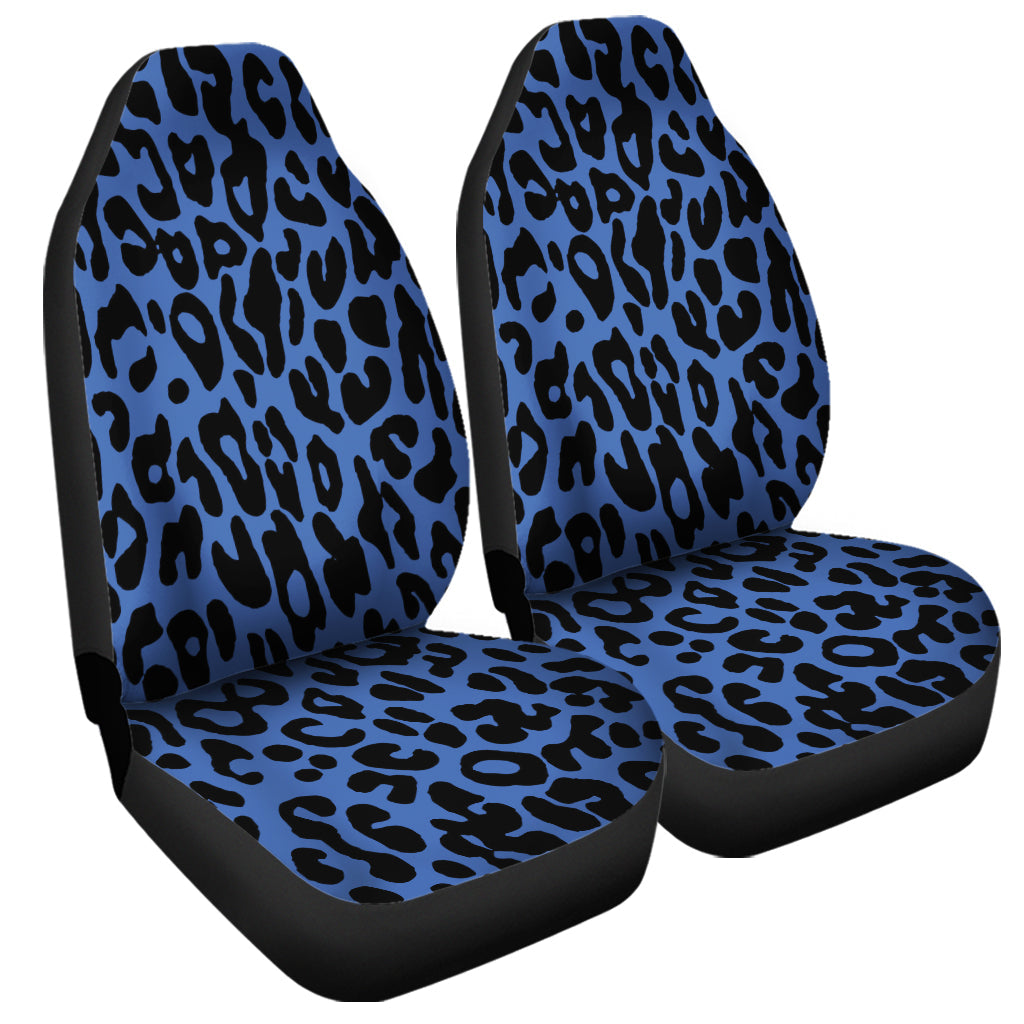 Blue Leopard Print Universal Fit Car Seat Covers