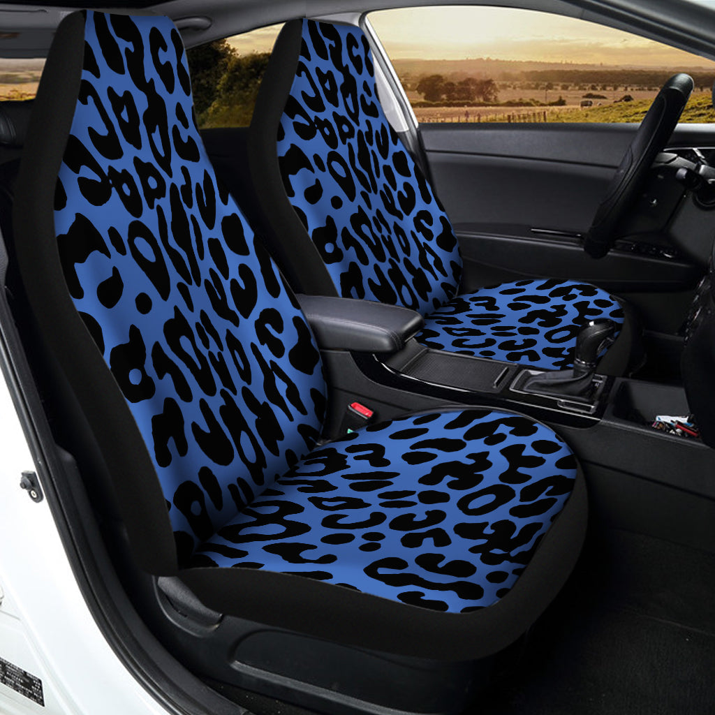Blue Leopard Print Universal Fit Car Seat Covers