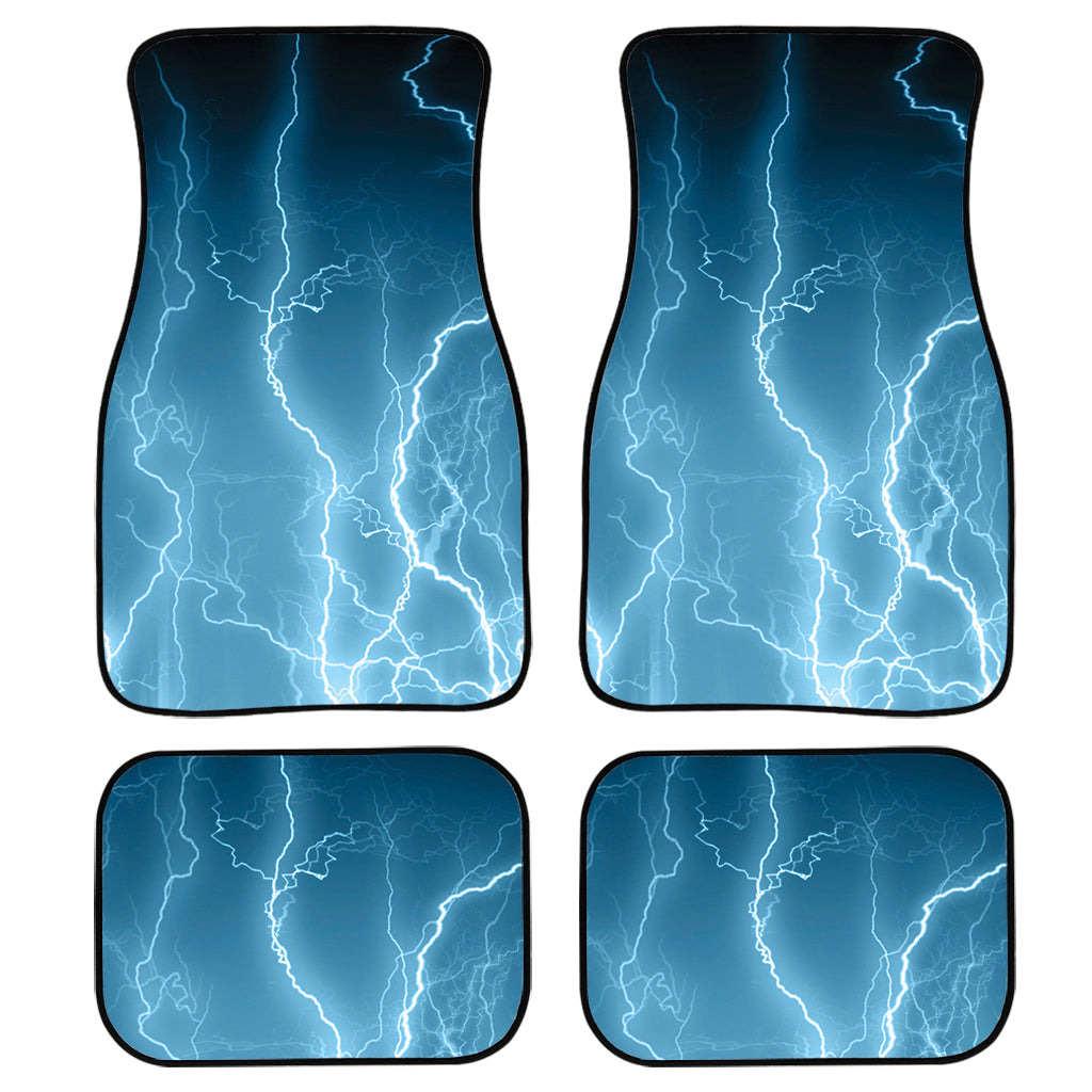 Blue Lightning Print Front And Back Car Floor Mats/ Front Car Mat