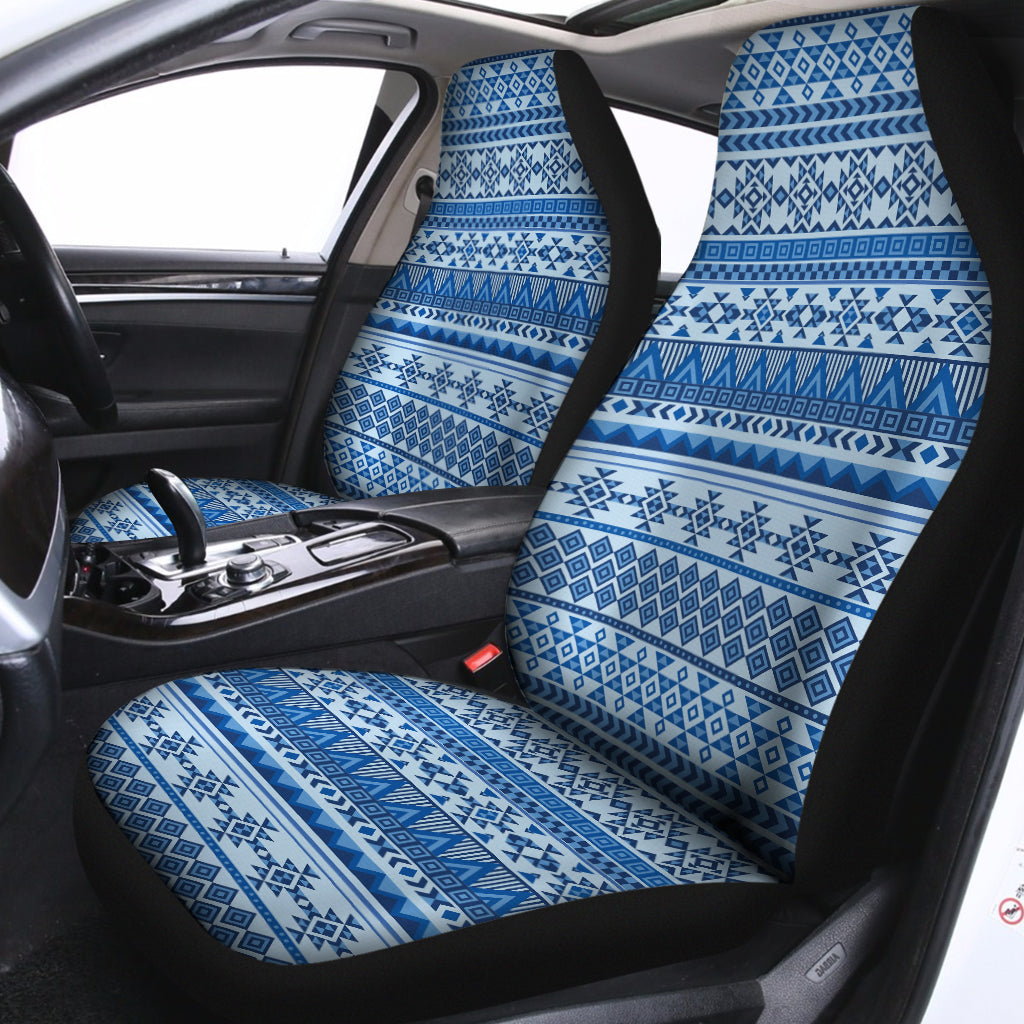 Blue Native American Aztec Pattern Print Universal Fit Car Seat Covers