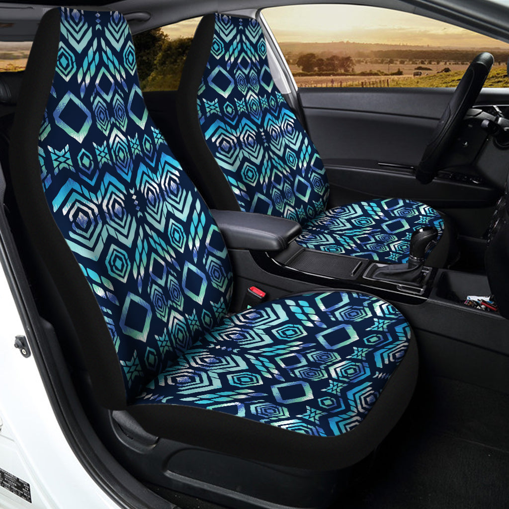 Blue Native Aztec Tribal Pattern Print Universal Fit Car Seat Covers