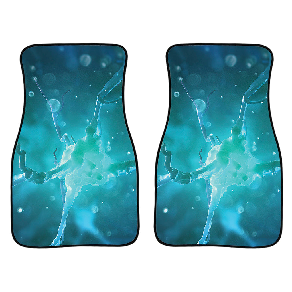 Blue Neurons In The Brain Print Front And Back Car Floor Mats/ Front Car Mat